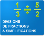 Divisions de fractions & simplifications (Exercices)