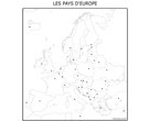 Carte Europe: pays noir et nlanc