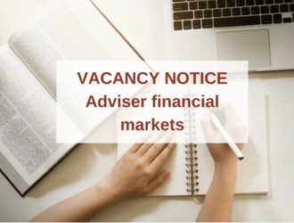 Vacancy notice : Adviser financial markets