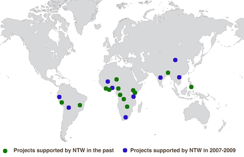 Geographical distribution of projects