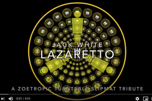 Zoetrope Turntable Slipmat Tribute to Jack White's Lazaretto