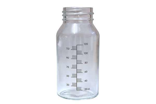 Glass feeding bottle without cap - soon available
