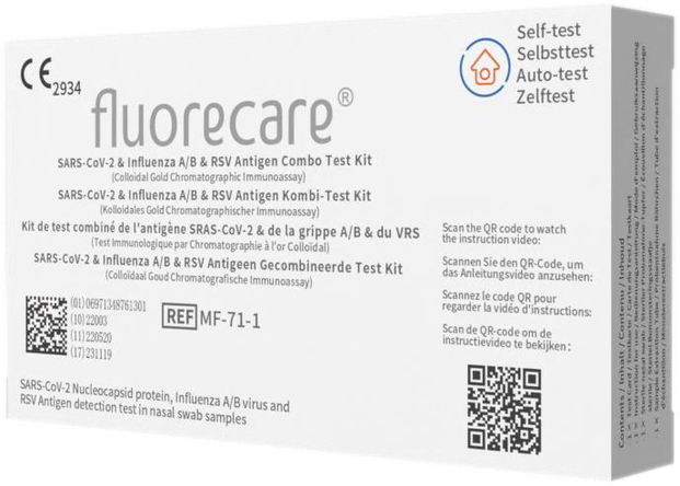  fluorecare® SARS-CoV-2 & Influenza A/B & RSV Antigen Combo Kit Autotest
