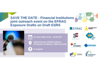 Financial institutions outreach event on EFRAG exposure drafts on draft European Sustainability Reporting Standards