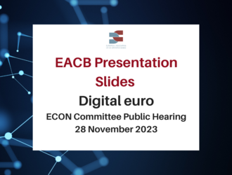 The EACB's Deliberation to the ECON Public Hearing on Digital euro