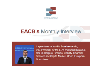 EACB's Monthly Interview - 3 questions to Valdis Dombrovskis