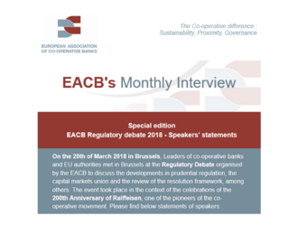 EACB Newsletter N°10 - Regulatory debate Speakers' statements 