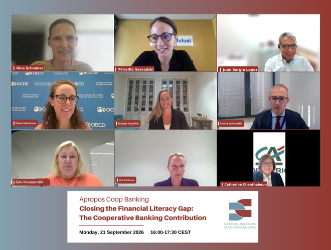 Cooperative banks highlight their role  in closing Europe’s financial literacy gap