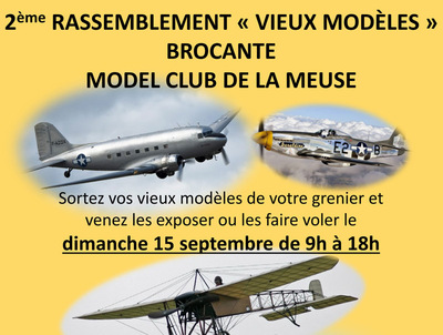 Rassemblement « Vieux modèles » + Brocante au Model Club de la Meuse