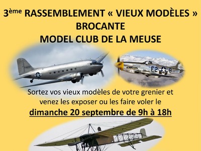 RASSEMBLEMENT « VIEUX MODÈLES » + BROCANTE AU MODEL CLUB DE LA MEUSE