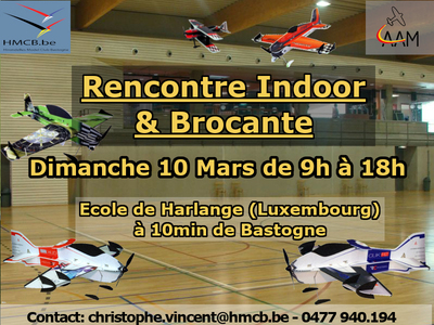 Rencontre indoor & brocante matériel d'aéromodélisme au Hirondelles Model Club Bastogne