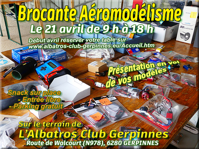 Brocante d'aéromodélisme à l'Albatros Club Gerpinnes