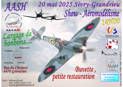 Grand show à l'Assoc. Aéromodéliste du Sud Hainaut Royal Club