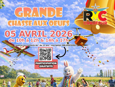 Largage d'œufs de Pâques au Royal Model Club du Chaufour 