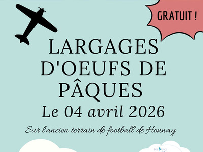 Largages d’oeufs de Pâques chez Les Blancs Volants d’Honnay