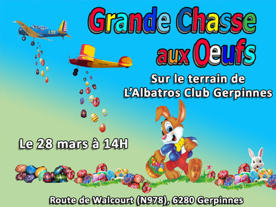 Larguage d'oeufs de Pâques à l'Albatros Club Gerpinnes