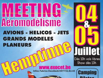 Show 2026 - Meeting d'aéromodélisme à l'Exocet Hemptinne