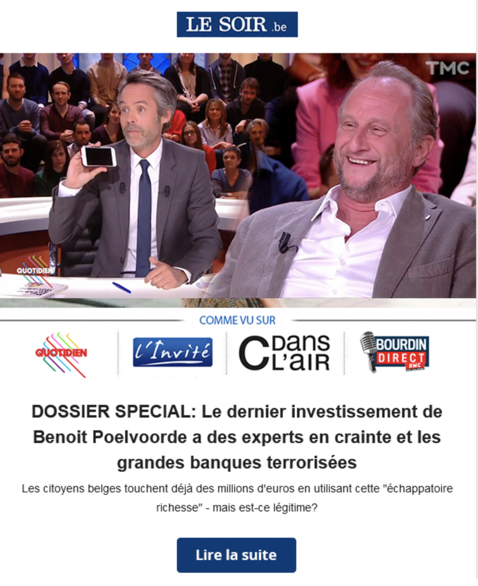 Le cabinet Englebert défend Benoit Poelvoorde dont l'image et l'identité ont été usurpées sur Internet